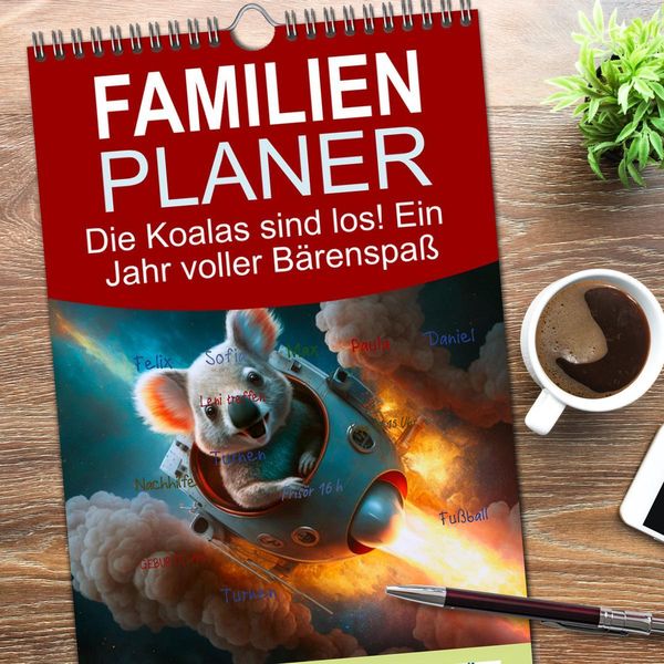 Produktbild: Familienplaner 2026 - Die Koalas sind los! Ein Jahr voller B&auml;renspa&szlig; mit 5 Spalten (Wandkalender, 21 x 45 cm) CALVENDO