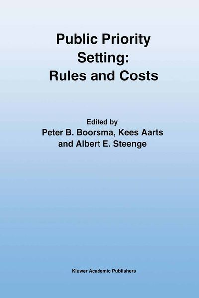 Produktbild: Public Priority Setting: Rules and Costs