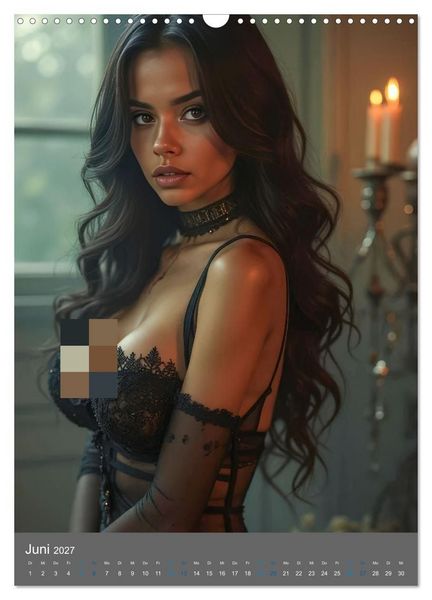 Produktbild: Gothic Dessous Fantasien (Wandkalender 2027 DIN A3 hoch), CALVENDO Monatskalender