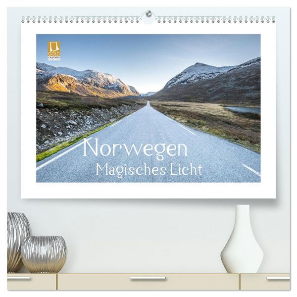 Produktbild: Norwegen Magisches Licht (hochwertiger Premium Wandkalender 2026 DIN A2 quer), Kunstdruck in Hochglanz
