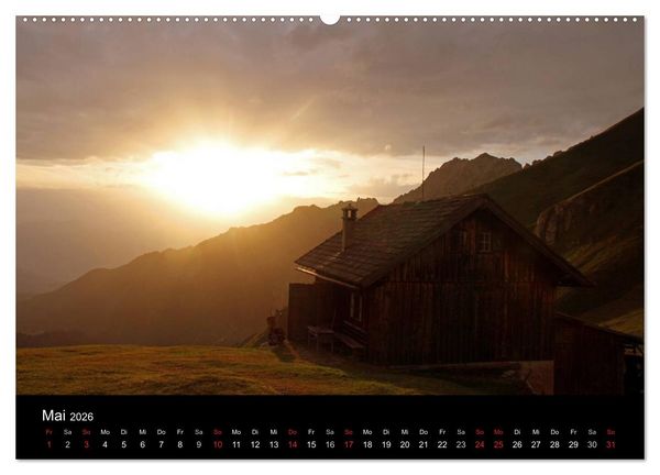 Produktbild: Idyllische Dolomiten (hochwertiger Premium Wandkalender 2026 DIN A2 quer), Kunstdruck in Hochglanz