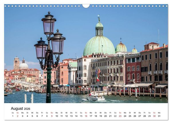 Produktbild: Die Attraktionen von Venedig (Wandkalender 2026 DIN A3 quer), CALVENDO Monatskalender