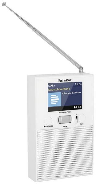 Produktbild: TechniSat DIGITRADIO FLEX 2 Steckdosenradio DAB+, UKW Bluetooth&reg; Inkl. Lautsprecherbox, Weckfunktion Wei&szlig;