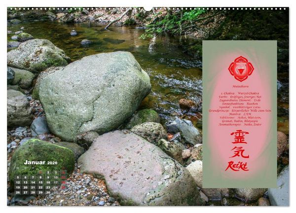 Produktbild: REIKI - Chakrameditation (Wandkalender 2026 DIN A2 quer), CALVENDO Monatskalender