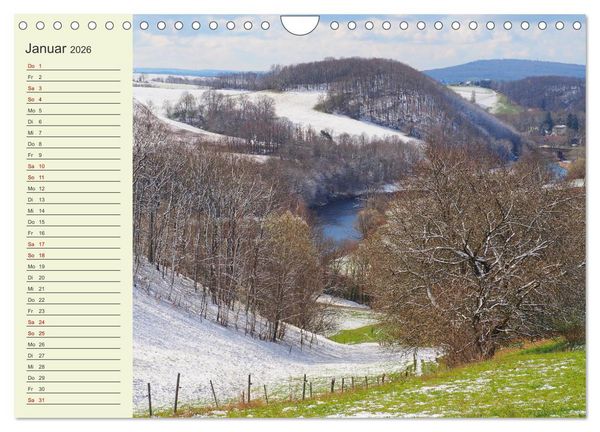 Produktbild: L&auml;ndliche Idylle zwischen Erzgebirge und Muldental (Wandkalender 2026 DIN A4 quer), CALVENDO Monatskalender