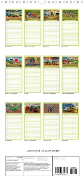 Produktbild: Familienplaner Landwirtschaft - die Zukunft ist digital (Wandkalender 2022 , 21 cm x 45 cm, hoch)