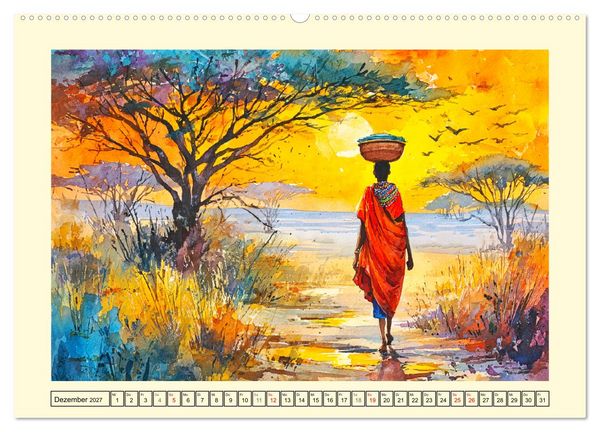 Produktbild: Afrikas Seele. Leuchtende Horizonte zwischen Wildnis und Weite (Wandkalender 2027 DIN A2 quer), CALVENDO Monatskalender