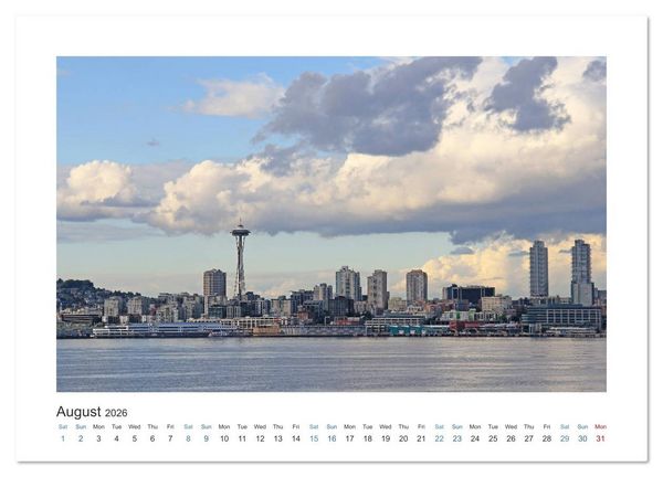 Produktbild: Seattle (High Quality Premium Wall Calendar 2026 DIN A2 landscape),CALVENDO 12 Month Wall Calendar