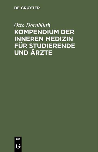 Produktbild: Kompendium der inneren Medizin f&uuml;r Studierende und &Auml;rzte