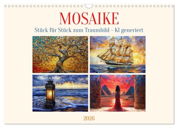 Produktbild: Mosaike (Wandkalender 2026 DIN A3 quer), CALVENDO Monatskalender