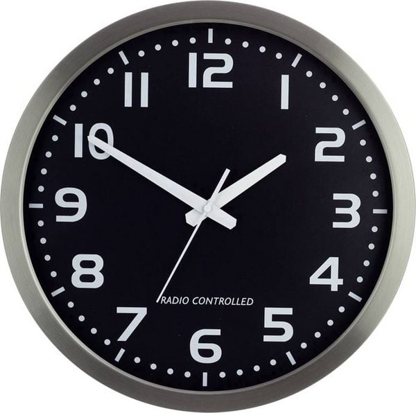Produktbild: M601508 Funk Wanduhr 40cm Aluminium