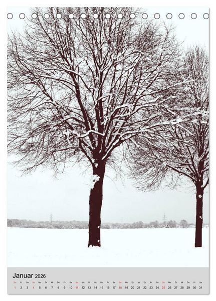 Produktbild: Natur monochrom Die besondere Wirkung (Tischkalender 2026 DIN A5 hoch), CALVENDO Monatskalender