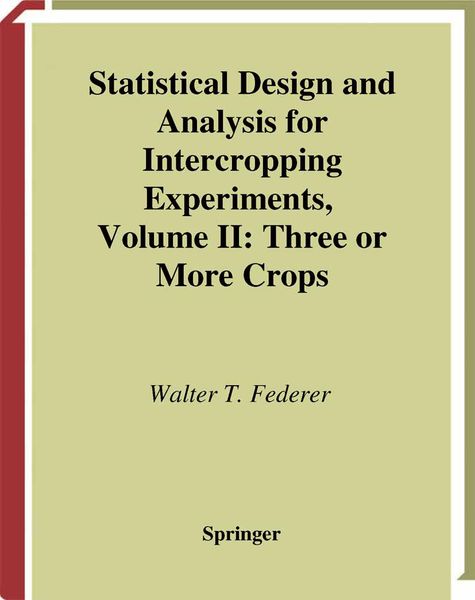 Produktbild: Statistical Design and Analysis for Intercropping Experiments