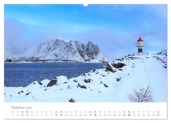 Produktbild: Norwegen - der hohe Norden (hochwertiger Premium Wandkalender 2026 DIN A2 quer), Kunstdruck in Hochglanz