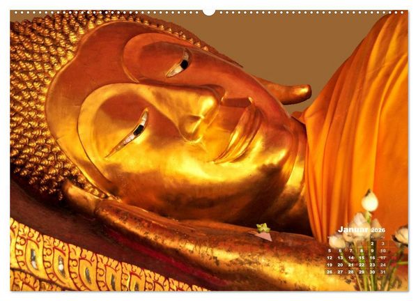 Produktbild: Thailands Buddhas (hochwertiger Premium Wandkalender 2026 DIN A2 quer), Kunstdruck in Hochglanz