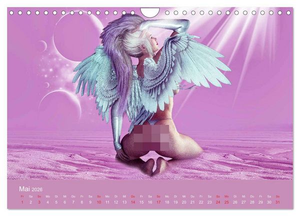 Produktbild: Engel der Verf&uuml;hrung - Mythologie als Akt (Wandkalender 2026 DIN A4 quer), CALVENDO Monatskalender