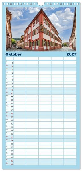 Produktbild: Familienplaner 2027 - Heidelberg Impressionen mit 5 Spalten (Wandkalender, 21 x 45 cm) CALVENDO