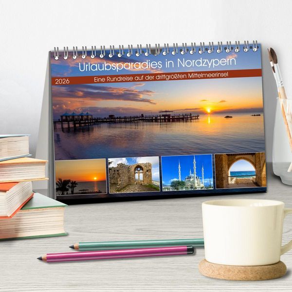 Produktbild: Urlaubsparadies in Nordzypern (Tischkalender 2026 DIN A5 quer), CALVENDO Monatskalender