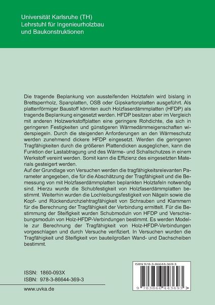 Produktbild: Holzfaserd&auml;mmplatten - Trag- und Verformungsverhalten in aussteifenden Holztafeln