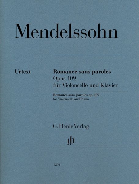 Produktbild: Felix Mendelssohn Bartholdy - Romance sans paroles op. 109