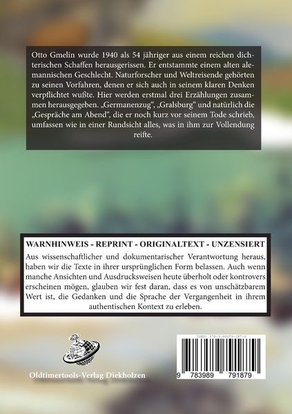 Produktbild: Sammelband Gmelin Germannenzug / Gespr&auml;che am Abend / Die Gralsburg