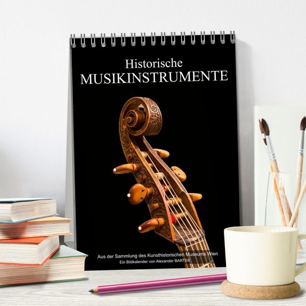 Produktbild: Historische Musikinstrumente (Tischkalender 2026 DIN A5 hoch), CALVENDO Monatskalender