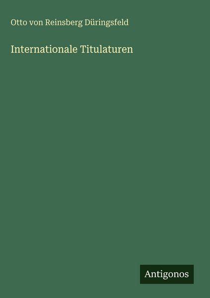 Produktbild: Internationale Titulaturen