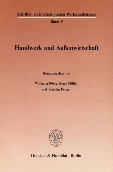 Produktbild: Handwerk und Au&szlig;enwirtschaft.