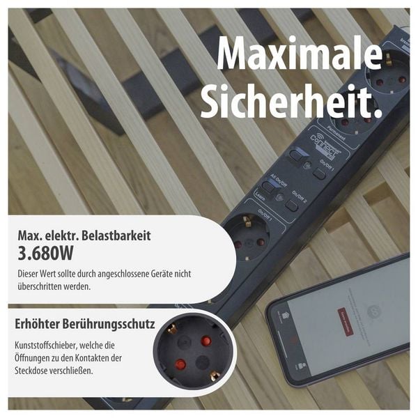 Produktbild: Brennenstuhl 1159760946 Steckdosenleiste Schwarz Schutzkontakt 1St.
