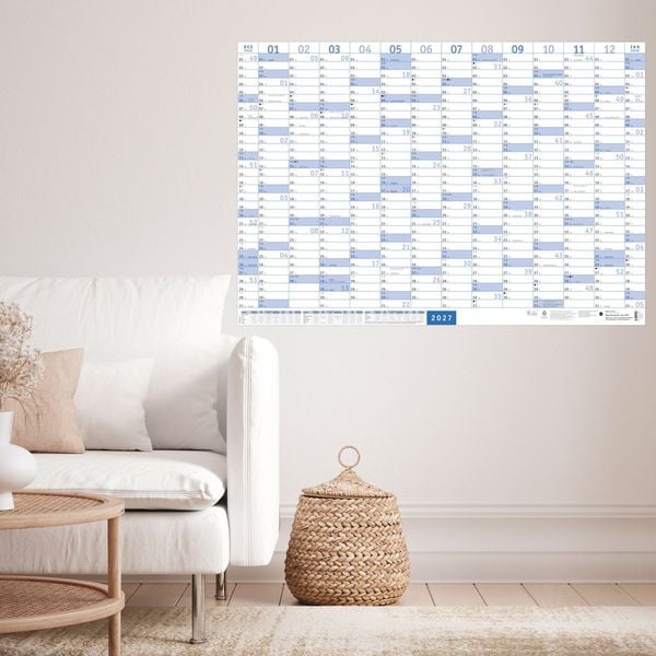 Produktbild: Mega-Posterplaner, blau 2027