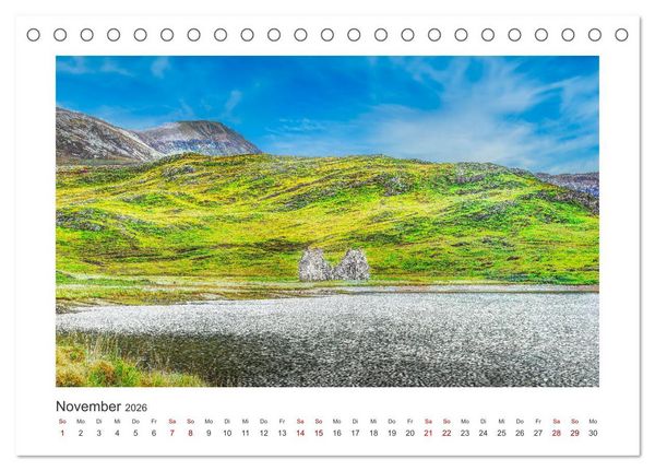 Produktbild: Schottland - Magische Landschaften der Highlands (Tischkalender 2026 DIN A5 quer), CALVENDO Monatskalender