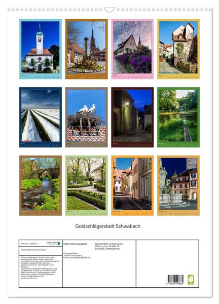 Produktbild: Goldschl&auml;gerstadt Schwabach (Wandkalender 2026 DIN A2 hoch), CALVENDO Monatskalender
