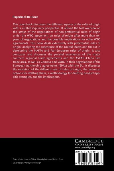 Produktbild: Rules of Origin in International Trade