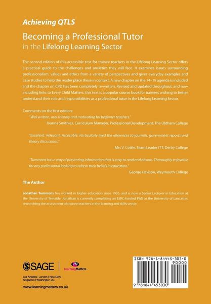 Produktbild: Becoming a Professional Tutor in the Lifelong Learning Sector