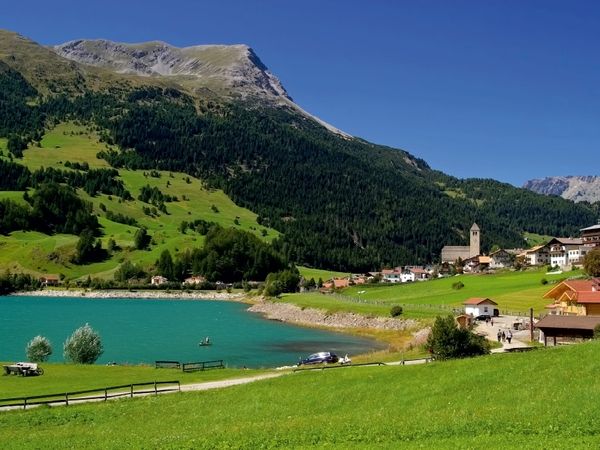 Produktbild: CALVENDO Puzzle Reschensee | 1000 Teile Lege-Gr&ouml;&szlig;e 64x48cm Foto-Puzzle f&uuml;r gl&uuml;ckliche Stunden