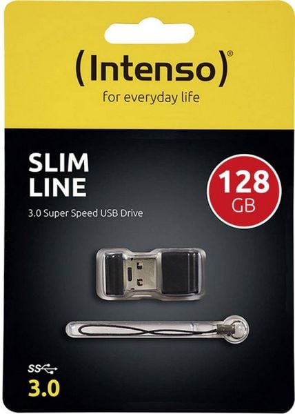 Produktbild: Intenso Slim Line USB-Stick 128 GB Schwarz 3532491 USB-A (USB 3.2 Gen 1)
