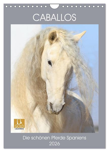 Produktbild: Caballos - Die sch&ouml;nen Pferde Spaniens (Wandkalender 2026 DIN A4 hoch), CALVENDO Monatskalender