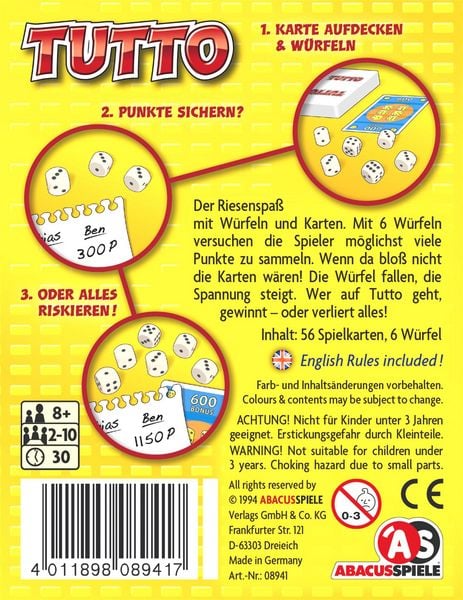 Produktbild: Abacusspiele - Tutto!