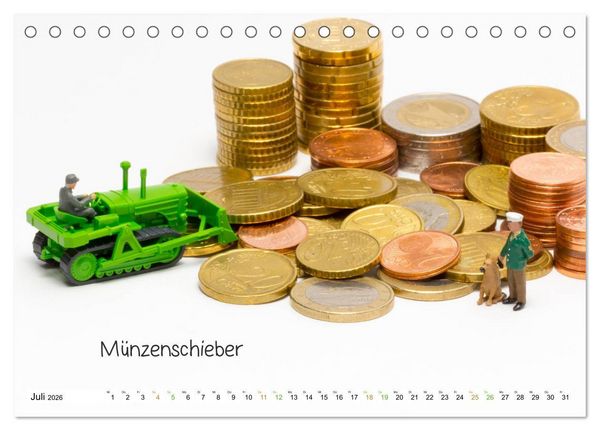 Produktbild: Uhraufzieher ... und andere Mini-Welten (Tischkalender 2026 DIN A5 quer), CALVENDO Monatskalender