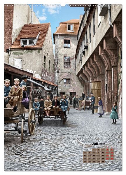 Produktbild: Alt Berlin nach Heinrich Zille in Farbe (Wandkalender 2026 DIN A2 hoch), CALVENDO Monatskalender