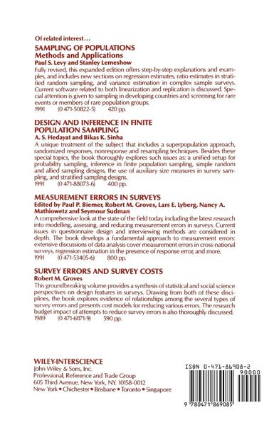 Produktbild: Nonsampling Error in Surveys