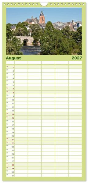 Produktbild: Familienplaner 2027 - Sehnsuchtsziel Lahn mit 5 Spalten (Wandkalender, 21 x 45 cm) CALVENDO