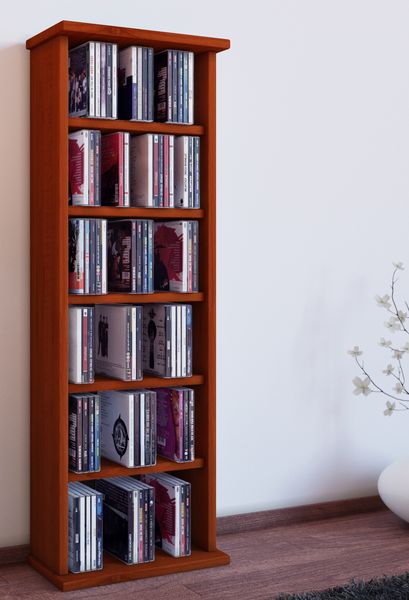 Produktbild: Holz CD DVD Stand Regal Schrank St&auml;nder Vostan