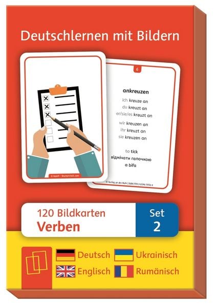 Produktbild: Verben: Set 2 - Deutsch, Englisch, Ukrainisch und Rum&auml;nisch