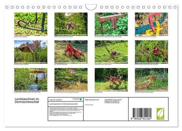 Produktbild: Landmaschinen im Dornr&ouml;schenschlaf (Wandkalender 2027 DIN A4 quer), CALVENDO Monatskalender