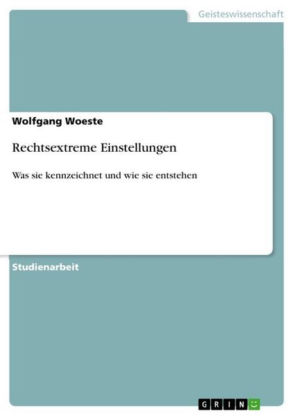 Produktbild: Rechtsextreme Einstellungen