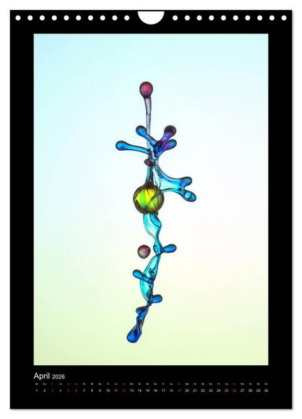 Produktbild: Liquid Art - Wassertropfen in Perfektion (Wandkalender 2026 DIN A4 hoch), CALVENDO Monatskalender