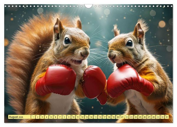Produktbild: Eichh&ouml;rnchen im Erlebnishunger (Wandkalender 2026 DIN A3 quer), CALVENDO Monatskalender