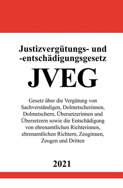 Produktbild: Justizverg&uuml;tungs- und -entsch&auml;digungsgesetz (JVEG)