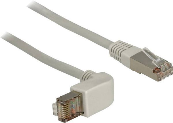 Delock 83514 RJ45 Netzwerkkabel, Patchkabel CAT 5e S/FTP 0.50m Grau 1St.